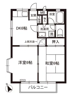 ティ・エスハイム壱番館【2階】の間取り