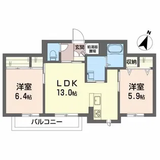 プライベートガーデン 利府中央【2階】の間取り