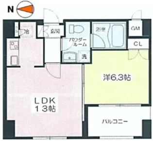 リブレ東新宿【17階】の間取り