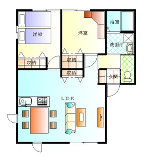 ディアハート【1階】の間取り