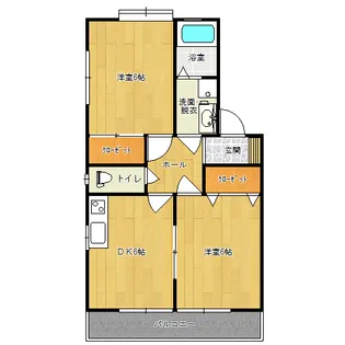 グリーンヒルズ清峰D【2階】の間取り