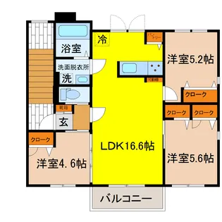 桜木コートハウスIII【2階】の間取り