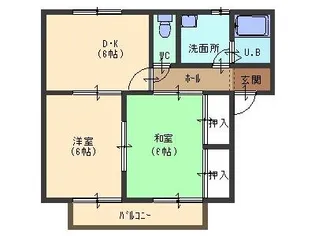 サンガーデンめぐみ野A棟【1階】の間取り