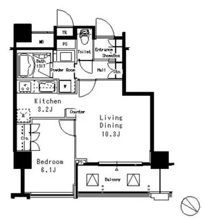 MFPR目黒タワー【8階】の間取り