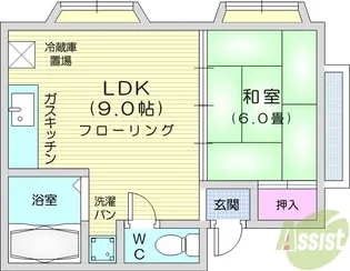 高秀ハイツ【2階】の間取り