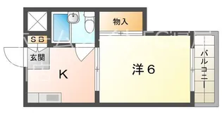 1Kの間取り画像