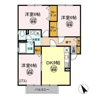 パストラル 弐番館【2階】の間取り