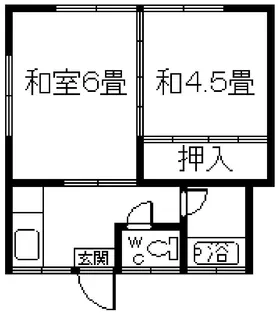 コーポ希望ヶ丘【1階】の間取り