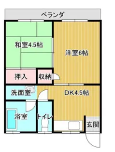 コーポミヤビ【2階】の間取り