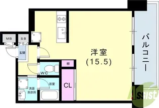 インペリアル新神戸【9階】の間取り