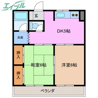 ハイツ泊【3階】の間取り