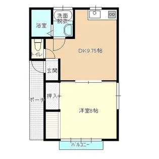 1DKの間取り画像