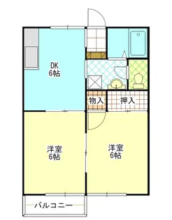 2DKの間取り画像