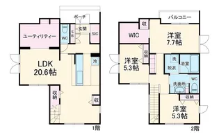 千葉県船橋市藤原5【一戸建】の間取り