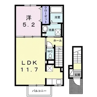 クラール西原 A【2階】の間取り