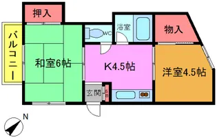 コーポラス真間C【2階】の間取り