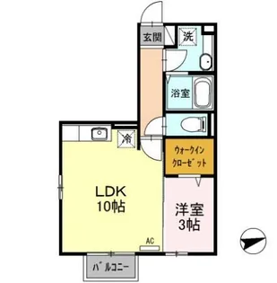 セジュールモナリエA【2階】の間取り