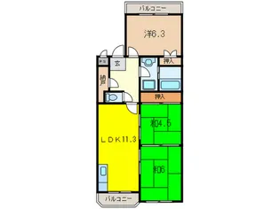 グリーンライフサトウ【1階】の間取り