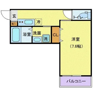 アリュール愛宕橋【1階】の間取り