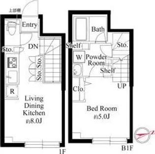 ラ・ペルラ下北沢【2階】の間取り