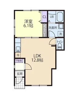Ersa Garden B【1階】の間取り