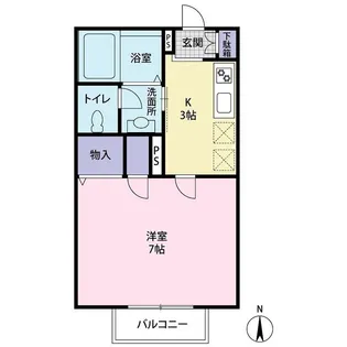 メゾンドパストラル弐番館【1階】の間取り