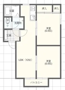 ディアス下神白【1階】の間取り