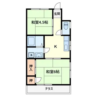 二瓶マンション【1階】の間取り