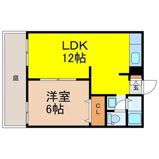 アベニューイズミA【1階】の間取り