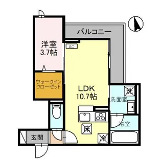 D-GLANZ宿郷【1階】の間取り