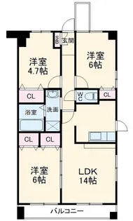 サンシャイン柏の葉【9階】の間取り