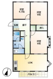 ユーロアベニュー四街道G【1階】の間取り