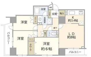 パーク・ノヴァ両国緑【8階】の間取り