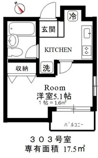 リバーサイド井の頭【3階】の間取り