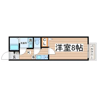 アスコット富沢南ONE【2階】の間取り