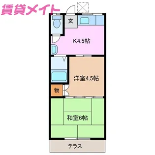 ヒルトップ小下B【1階】の間取り