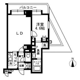 レジディア中落合 A【5階】の間取り