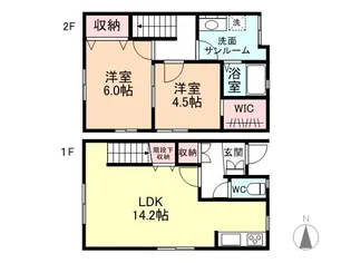富山県富山市向新庄【一戸建】の間取り