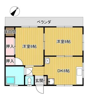 七福マンション 西小島【1階】の間取り