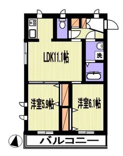 メゾンダンジュHM【3階】の間取り