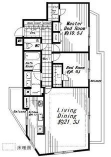 ビバリーホームズ広尾【5階】の間取り