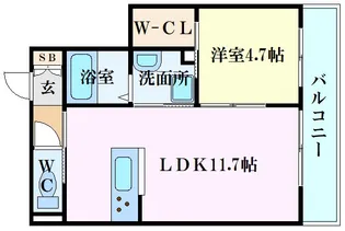 グランラボ東雲【1階】の間取り