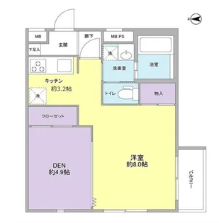 東京都中野区若宮3【マンション】の間取り