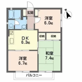 イル・ソーレI【2階】の間取り