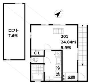トライプレックス高輪台【2階】の間取り