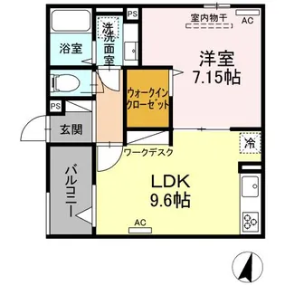 東京都中野区大和町2【アパート】の間取り