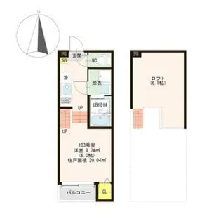 ホロニナテラス【1階】の間取り