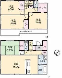 山口県光市室積新開2【一戸建】の間取り