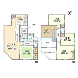 千葉県船橋市前貝塚町【一戸建】の間取り