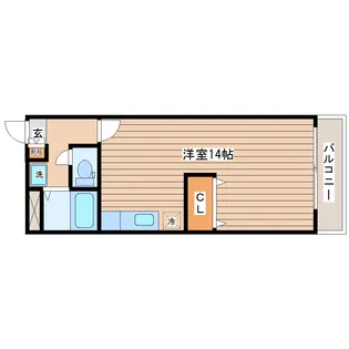 八木山アベニュー【4階】の間取り